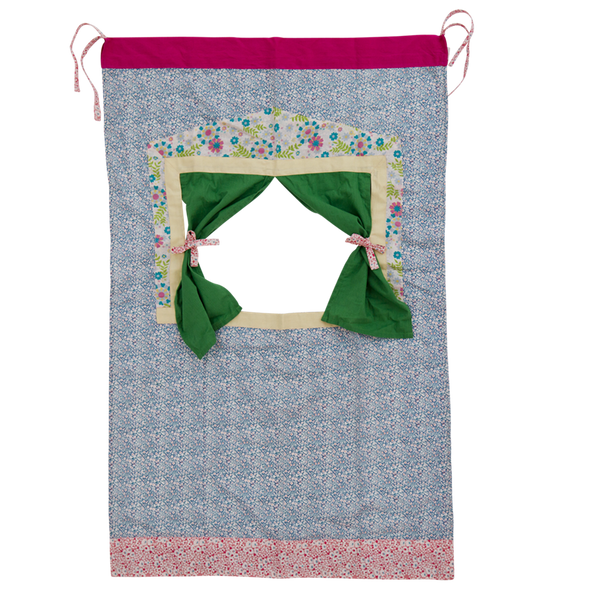 Puppet Theatre Curtain with Tie Strings