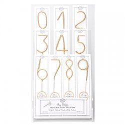 Big Golden Number 4 Sparkler Wand