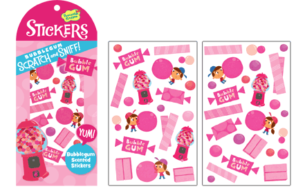 Bubblegum Scratch-and-Sniff Stickers
